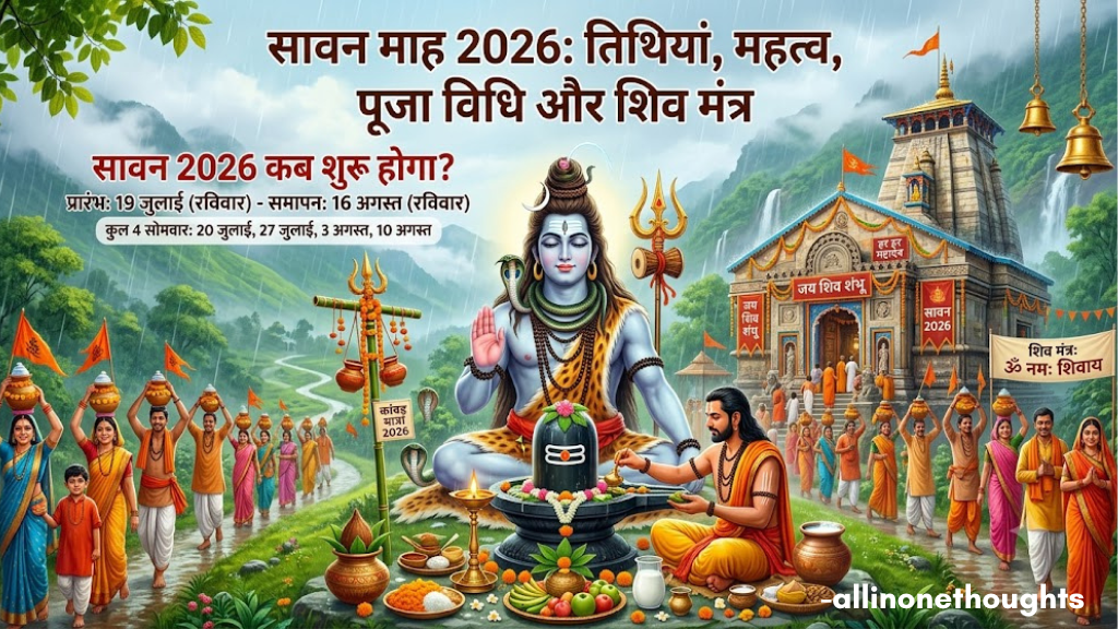 सावन माह 2026 कब शुरू होगा? जानें तिथियां, महत्व, पूजा विधि और शिव मंत्र