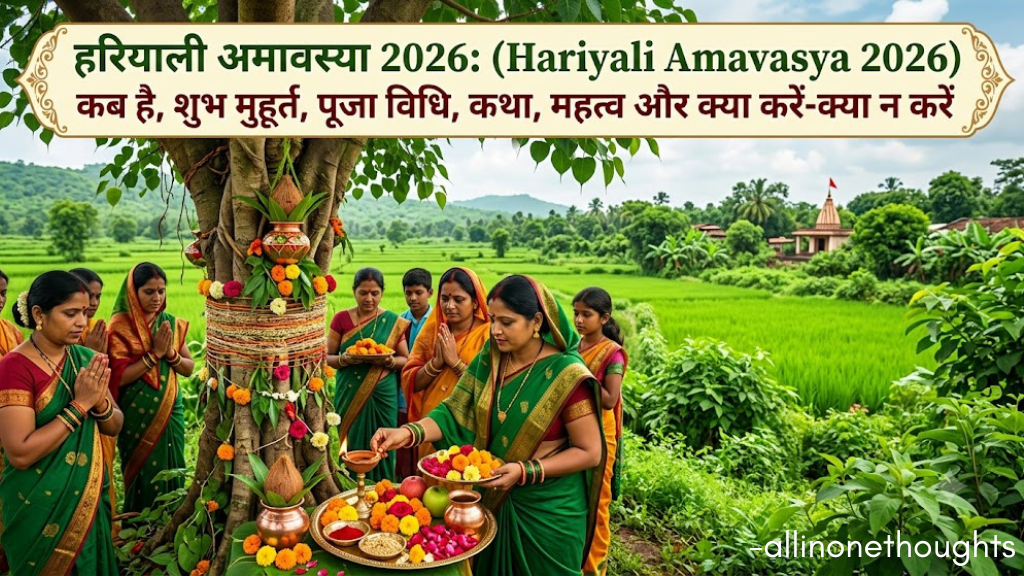 हरियाली अमावस्या 2026: कब है, शुभ मुहूर्त, पूजा विधि, कथा, महत्व और क्या करें-क्या न करें