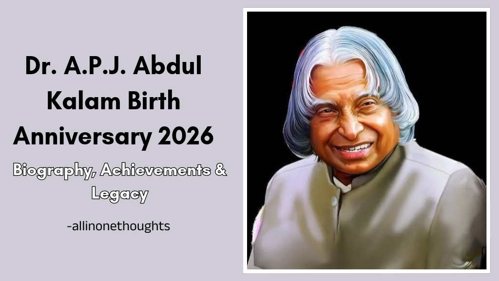 Dr. A.P.J. Abdul Kalam Birth Anniversary 2026: Biography, Achievements & Legacy