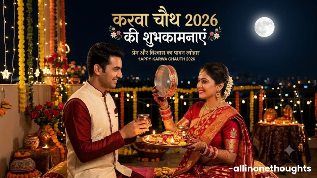 करवा चौथ 2026 की शुभकामनाएं (Karwa Chauth 2026 Date or Shubh Muhurt in Hindi)