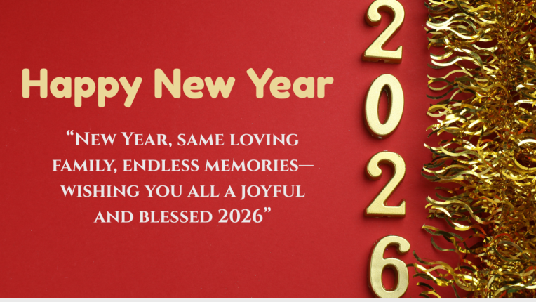 Heart-Touching New Year 2026 Wishes for Family | 2026 New Year wishes and Quotes