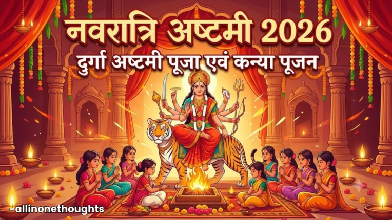 नवरात्रि अष्टमी 2026 दुर्गा अष्ठमी पूजन एवं कन्या पूजा | Navratri Ashthami 2026